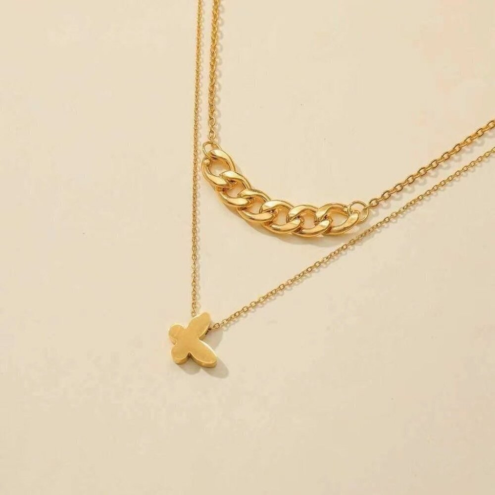 Vintage Multilayer Butterfly Necklace - Picture 6 of 6